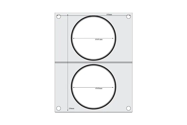 Matryca do zgrzewarki, 2x pojemnik do zupy ø115 mm Hendi 805633
