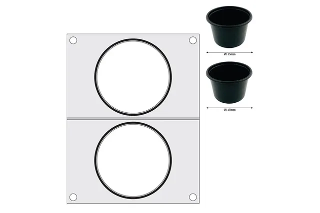 Matryca do zgrzewarki, 2x pojemnik do zupy ø115 mm Hendi 805633