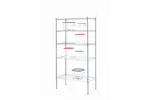 Regał magazynowy z 5 półkami, chromowany, chromowany, 910x455x1830mm Hendi 812204