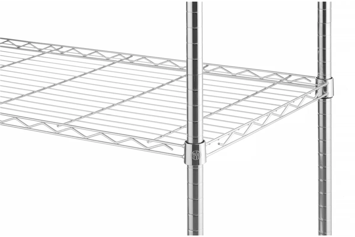 Regał magazynowy z 5 półkami, chromowany, chromowany, 910x455x1830mm Hendi 812204
