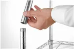 Regał magazynowy z 5 półkami, chromowany, chromowany, 910x455x1830mm Hendi 812204