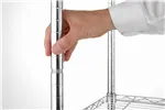 Regał magazynowy z 5 półkami, chromowany, chromowany, 910x455x1830mm Hendi 812204