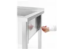 Stół z basenem 1-komorowym bez maskownicy – skręcany, głębokość 600 mm, Budget Line, 1000x600x850mm Hendi 811023