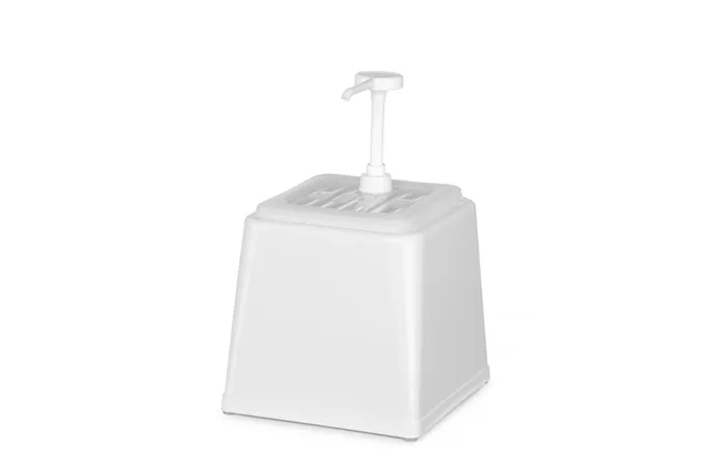 Pojemnik do sosów z pompką, 2,5L, biały, 230x210x327mm Hendi 203545