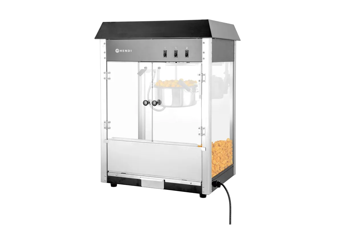 Urządzenie do popcornu, czarny, 230V/1500W, 574x420x778mm Hendi 282762