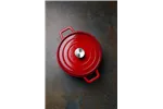 Garnek żeliwny emaliowany, 3,7L, czerwony, 317x240x105mm Hendi 626832