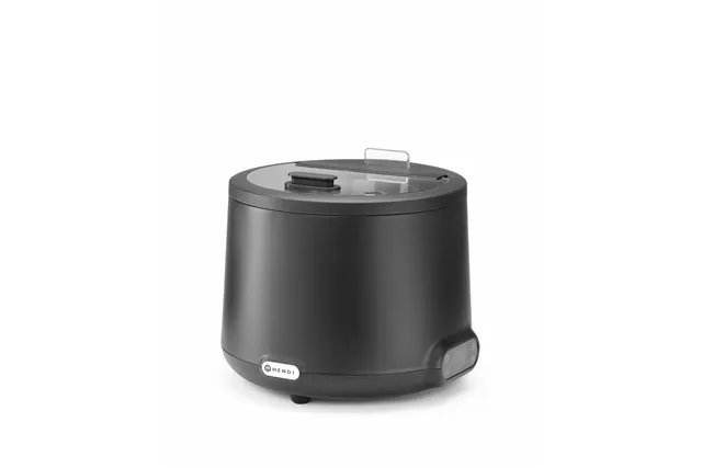 Kociołek do zupy UNIQ, 8L, czarny, 220-240V/500W, ⌀365x325mm Hendi 860526