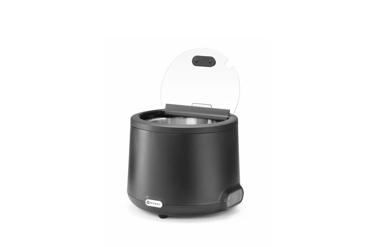 Kociołek do zupy UNIQ, 8L, czarny, 220-240V/500W, ⌀365x325mm Hendi 860526