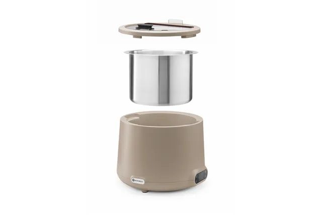 Kociołek do zupy UNIQ, 8L, beżowy, 220-240V/500W, ⌀365x325mm Hendi 860557