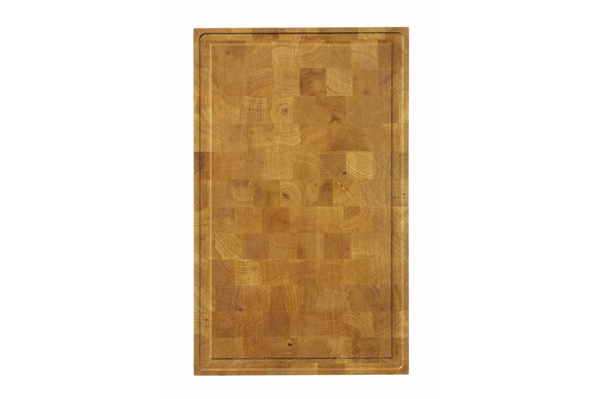 Deska dębowa do serwowania, sztorcowa, 530x325x35mm, Prostokątny Hendi 505441