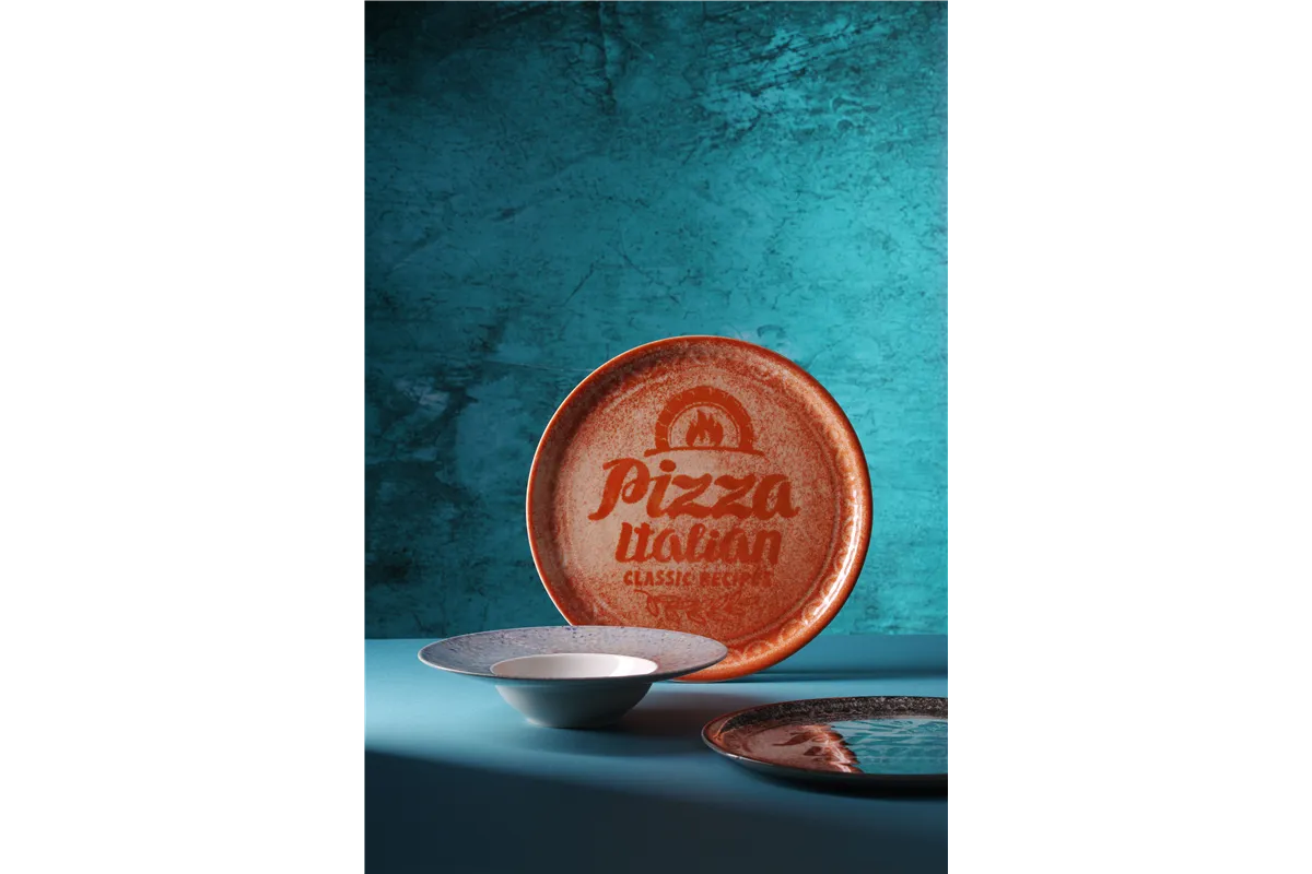 Talerz do pizzy Recipe Collection Brick Red, czerwony, ⌀310mm Hendi 768778