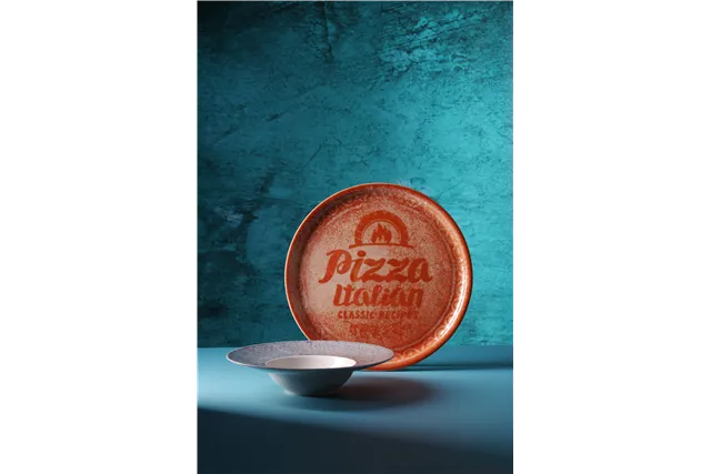 Talerz do pizzy Recipe Collection Brick Red, czerwony, ⌀330mm Hendi 778944