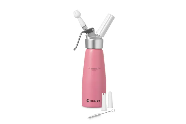 Syfon do bitej śmietany, 0,5L, Pastelowy różowy, ⌀80x260mm Hendi 975886