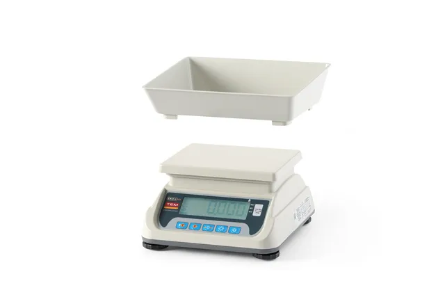 Waga sklepowa LCD z portem RS232 i legalizacją, seria ECO+, 255x264x189mm Tem TEKO+LCD06C-P1-B1
