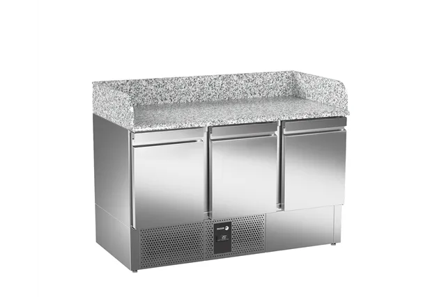 Kompaktowy stół do pizzy 3 drzwi 313L 1358x700x1010 mm Fagor RPS-3G GR