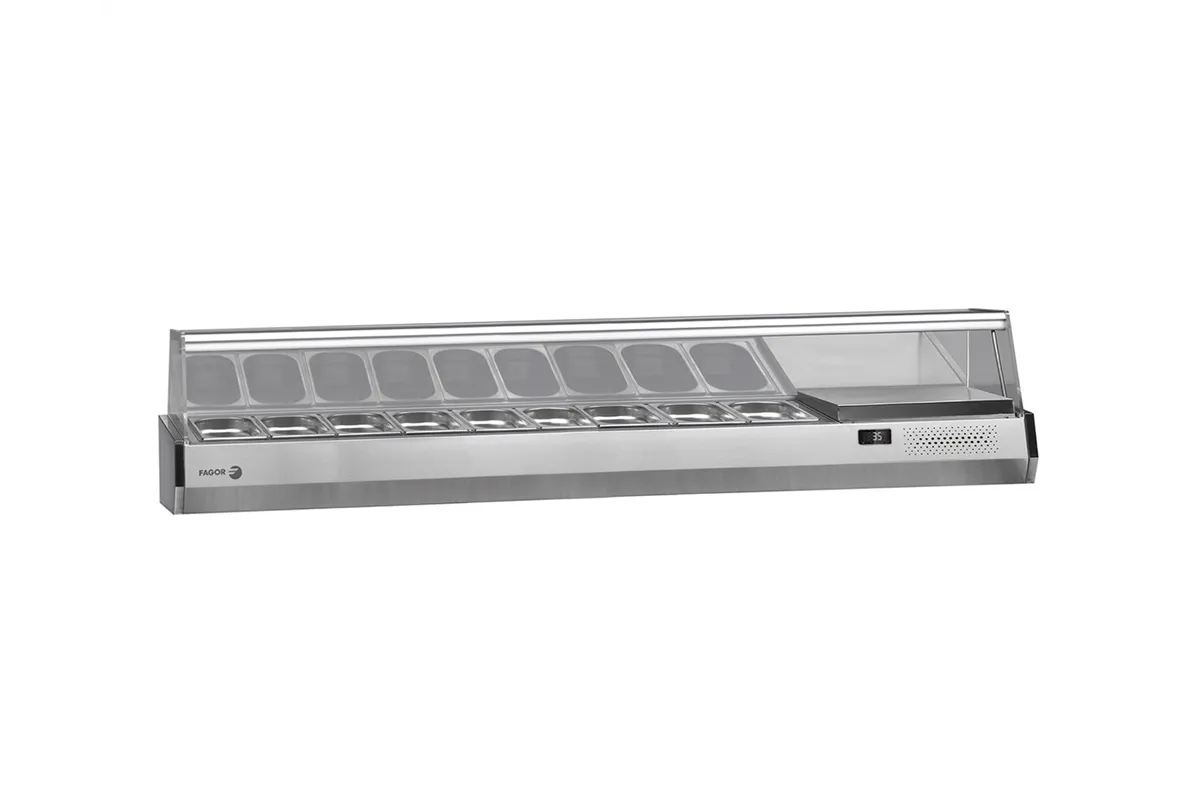 Nadstawka chłodnicza na pojemniki 9x1/3GN, ze szklaną osłoną 2017x396x450 mm Fagor SP-3B GN 1/3