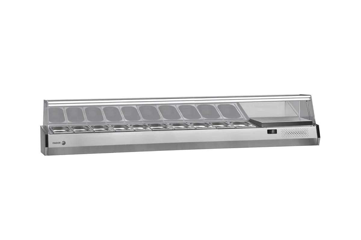Nadstawka chłodnicza na pojemniki 10x1/4G, ze szklaną osłoną 2242x336x450 mm Fagor SP-4G