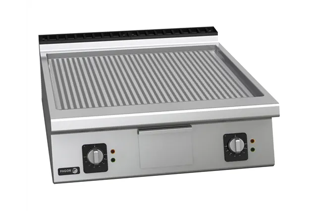 Płyta grillowa CHROMOWA, elektryczna ryflowana 800x930x290mm 15kW 400V Fagor FT-E910 C R
