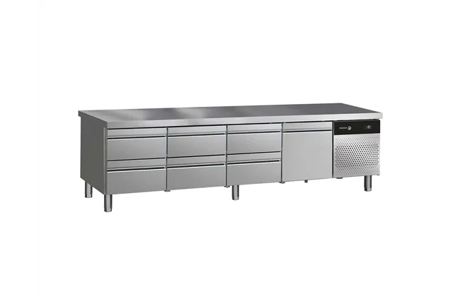 Podstawa chłodnicza z szufladami GN 1/3 i 2/3 2242x700x584mm Fagor CCPB-4G T 