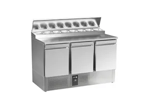 Stół do pizzy 3x drzwi z blatem roboczym nierdzewnym 1358x700x955 mm Fagor RPS-3GZ