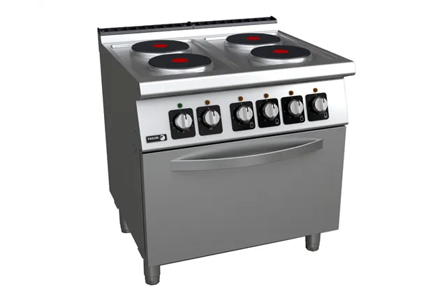 Kuchnia elektryczna z piekarnikiem elektrycznym 4 płyty grzewcze 800x730x850 mm 16,4kW 400V Fagor C-E741