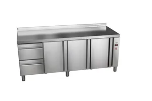 Stół chłodniczy 700mm z szufladami GN 1/1 bez agregatu, 2xszuflady, 3xdrzwi pełne 1942x700x850mm, 32W 230V Asber ETP-7-192-32 R 