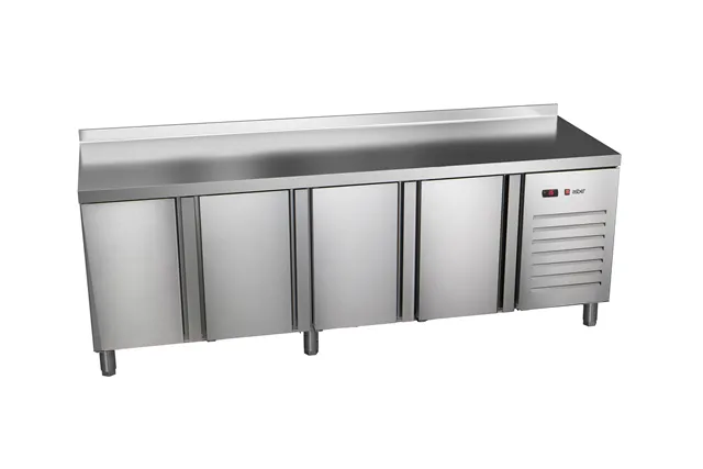 Stół chłodniczy 800mm EURONORM (400x600), 4xdrzwi pełne 2542x800x850 336W 230V Asber ETP-8-250-40 HC SB40