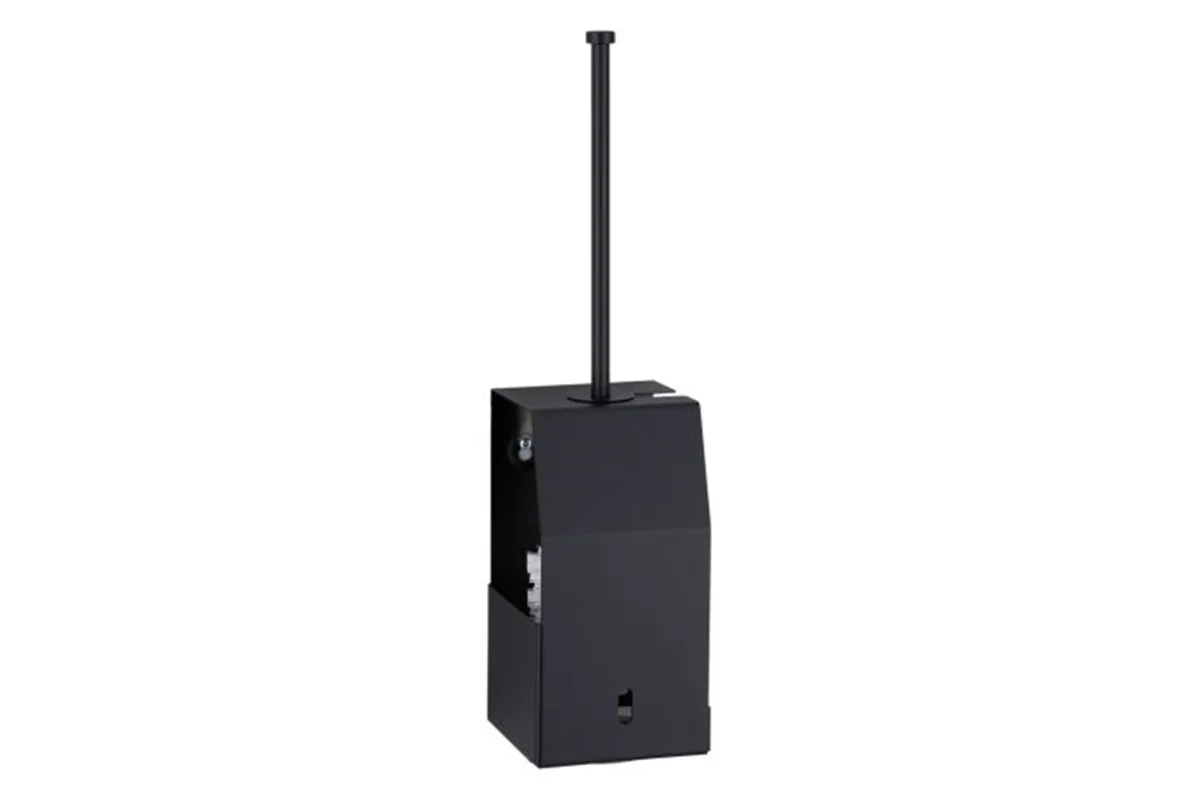 Szczotka do WC z uchwytem, mocowana do ściany MERIDA STELLA BLACK LINE, czarna Merida GSC350