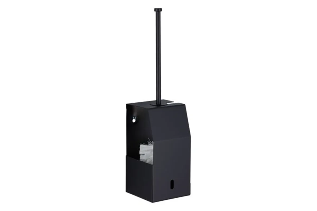 Szczotka do WC z uchwytem, mocowana do ściany MERIDA STELLA BLACK LINE, czarna Merida GSC350