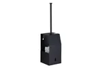 Szczotka do WC z uchwytem, mocowana do ściany MERIDA STELLA BLACK LINE, czarna Merida GSC350