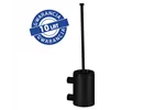 Szczotka do WC z uchwytem mocowanym do ściany, tuba krótka, MERIDA STELLA BLACK LINE, czarna
 Merida GSC351