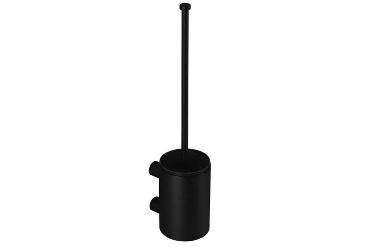 Szczotka do WC z uchwytem mocowanym do ściany, tuba krótka, MERIDA STELLA BLACK LINE, czarna
 Merida GSC351