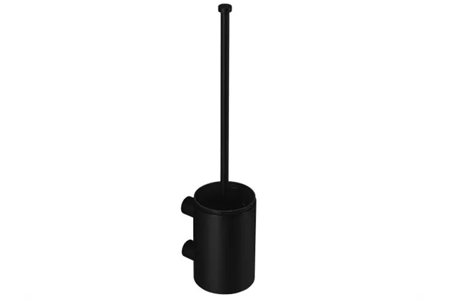Szczotka do WC z uchwytem mocowanym do ściany, tuba krótka, MERIDA STELLA BLACK LINE, czarna
 Merida GSC351