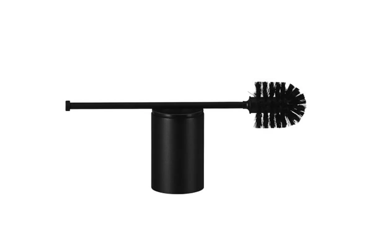 Szczotka do WC z uchwytem mocowanym do ściany, tuba krótka, MERIDA STELLA BLACK LINE, czarna
 Merida GSC351