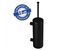 Szczotka do WC z uchwytem mocowanym do ściany, tuba z przykrywką, MERIDA STELLA BLACK LINE, czarna
 Merida GSC352