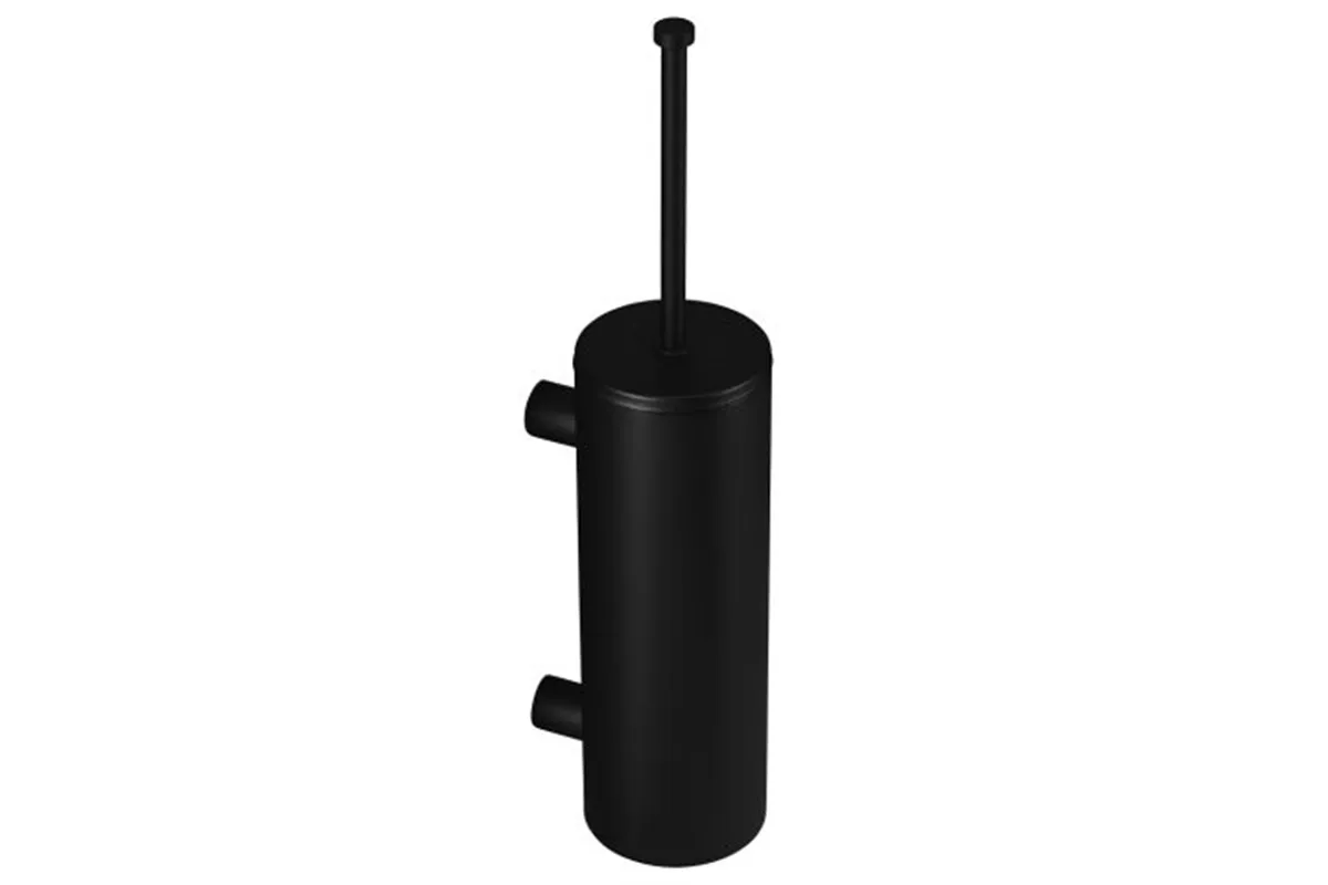 Szczotka do WC z uchwytem mocowanym do ściany, tuba z przykrywką, MERIDA STELLA BLACK LINE, czarna
 Merida GSC352