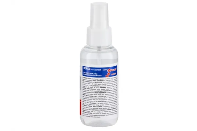 Płyn dezynfekcyjny o zapachu róży MERIDA POLANA LUX DDR+ LIQUID do higienicznej dezynfekcji rąk 100ml z atomizerem
 MAD966