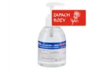 Płyn dezynfekcyjny o zapachu róży MERIDA POLANA LUX DDR+ LIQUID do higienicznej dezynfekcji rąk, butelka 300 ml z pompką
 MAD96