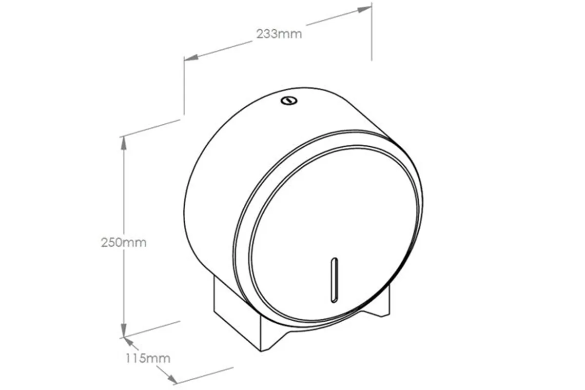 Pojemnik na papier toaletowy MERIDA STELLA Anti-FingerPrint MINI, śr. papieru do 19 cm, stal matowa z powłoką AFP
 BSM271