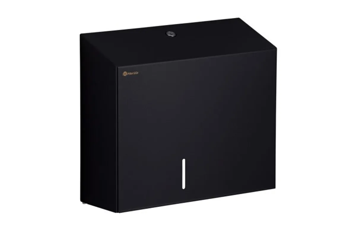 Pojemnik na papier toaletowy MERIDA STELLA BLACK LINE MAXI, średnica papieru do 23 cm, czarny
 Merida BSC101