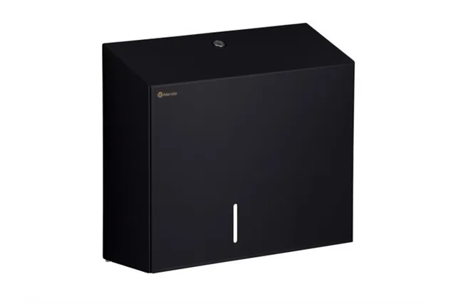 Pojemnik na papier toaletowy MERIDA STELLA BLACK LINE MAXI, średnica papieru do 23 cm, czarny
 Merida BSC101