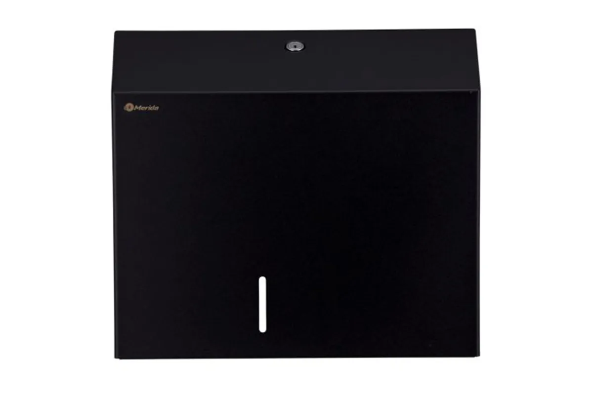 Pojemnik na papier toaletowy MERIDA STELLA BLACK LINE MAXI, średnica papieru do 23 cm, czarny
 Merida BSC101