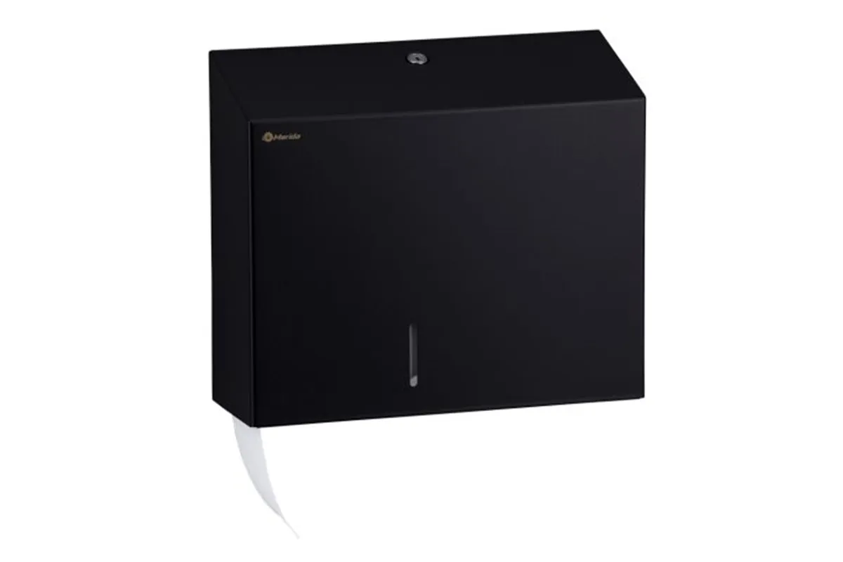Pojemnik na papier toaletowy MERIDA STELLA BLACK LINE MAXI, średnica papieru do 23 cm, czarny
 Merida BSC101