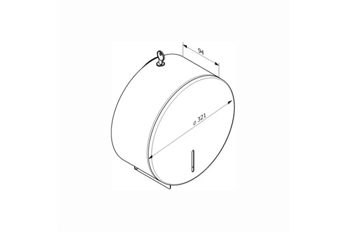 Pojemnik na papier toaletowy MERIDA STELLA BLACK LINE MEGA, średnica papieru do 28 cm, czarny
 Merida BSC004