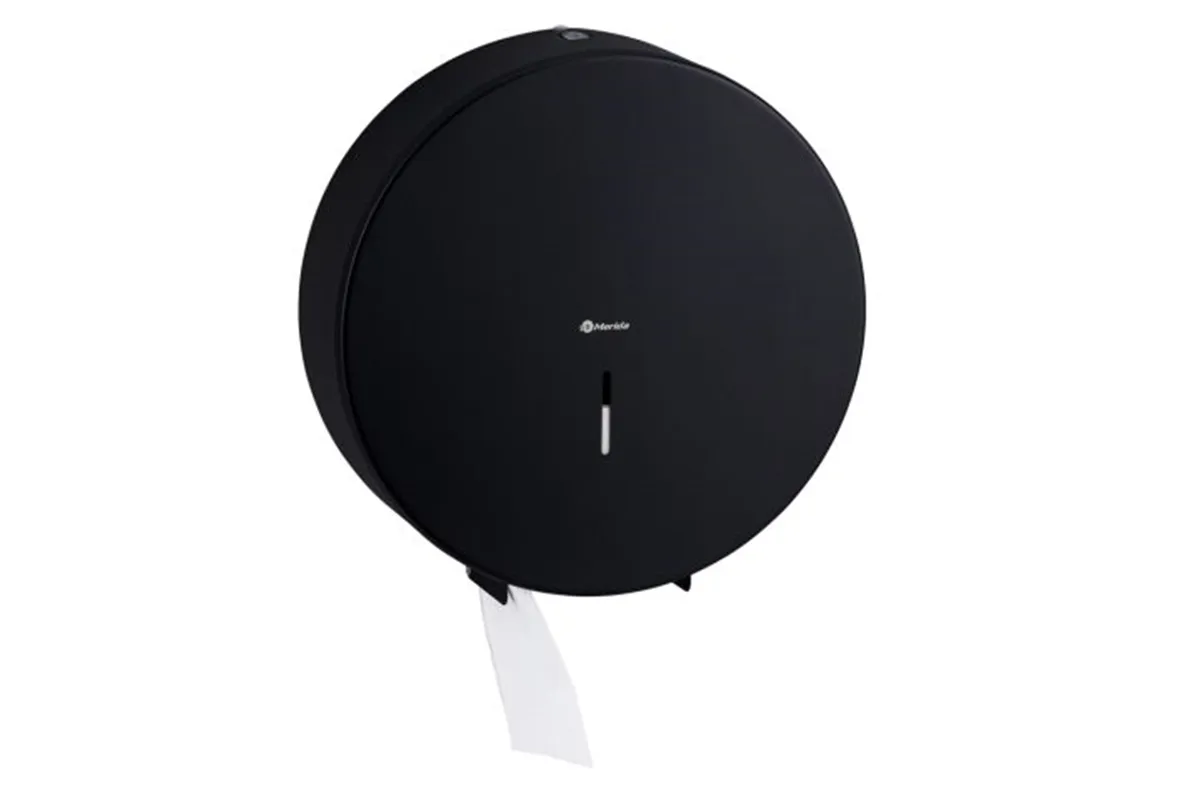 Pojemnik na papier toaletowy MERIDA STELLA BLACK LINE MEGA, średnica papieru do 28 cm, czarny
 Merida BSC004