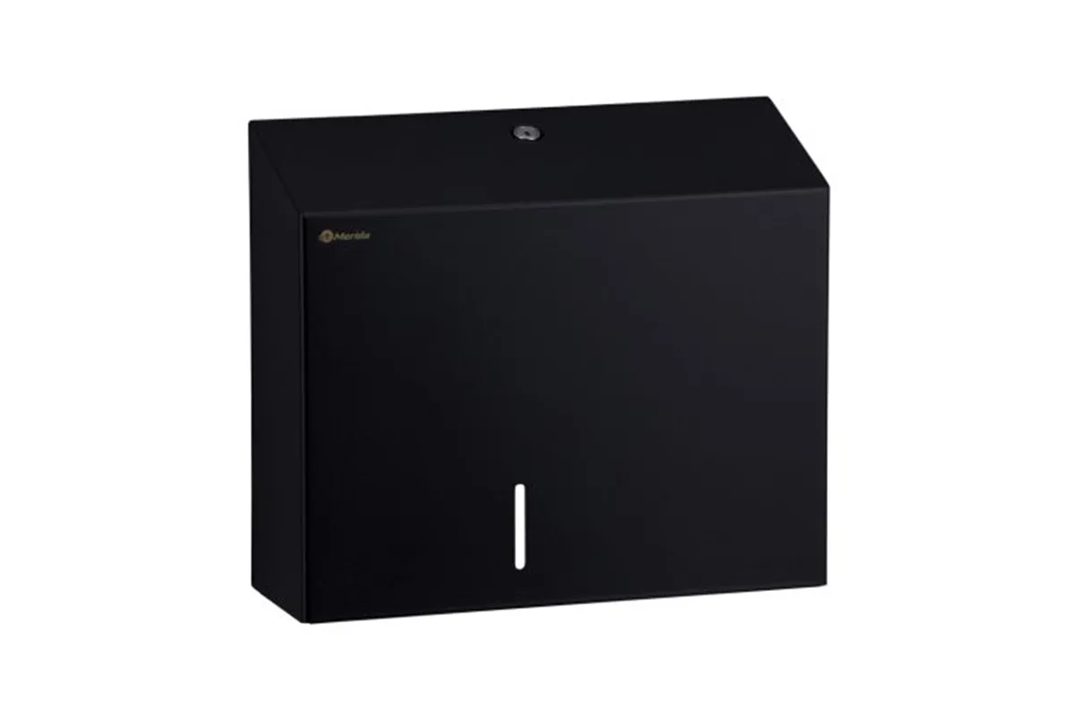 Pojemnik na papier toaletowy MERIDA STELLA DUO BLACK LINE uchwyt na resztkę rolki śr. papieru do 20cm, czarny BSC202