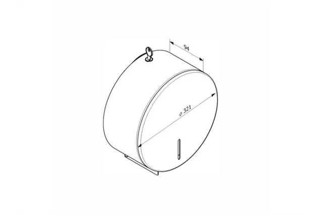Pojemnik na papier toaletowy MERIDA STELLA MEGA, średnica papieru do 28 cm, stal matowa Merida BSM004