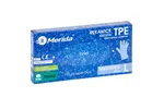 Rękawice elastomerowe TPE, niebieskie, rozmiar L, opakowanie 100 szt.
 Merida TRN508
