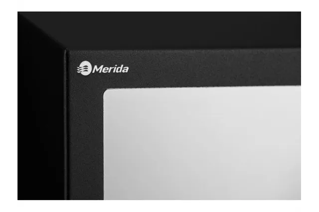 Pojemnik na ręczniki z bezdotykowym dozownikiem mydła z lustrem „3 w 1" MERIDA STELLA SLIM BLACK LINE COMBO czarny
 ASC753