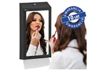 Pojemnik na ręczniki składane z lustrem ze stali SuperMirror „2w1" MERIDA STELLA SLIM BLACK LINE MEGA COMBO, czarny
 ASC755